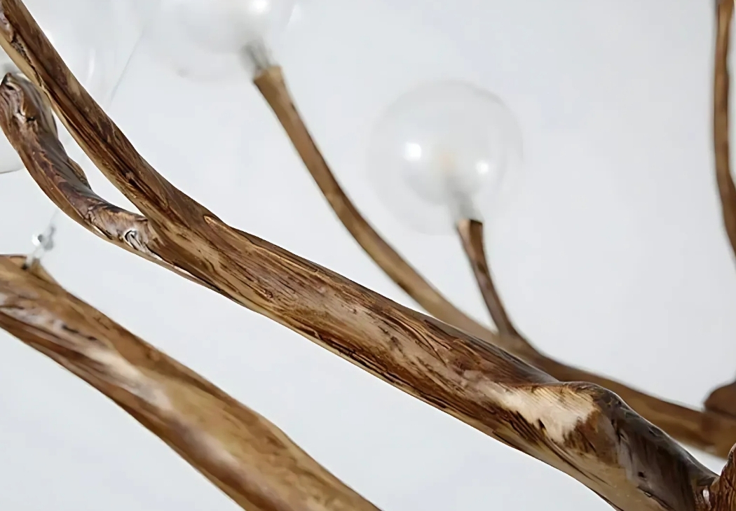Plafonnier original branche et boules de lumière