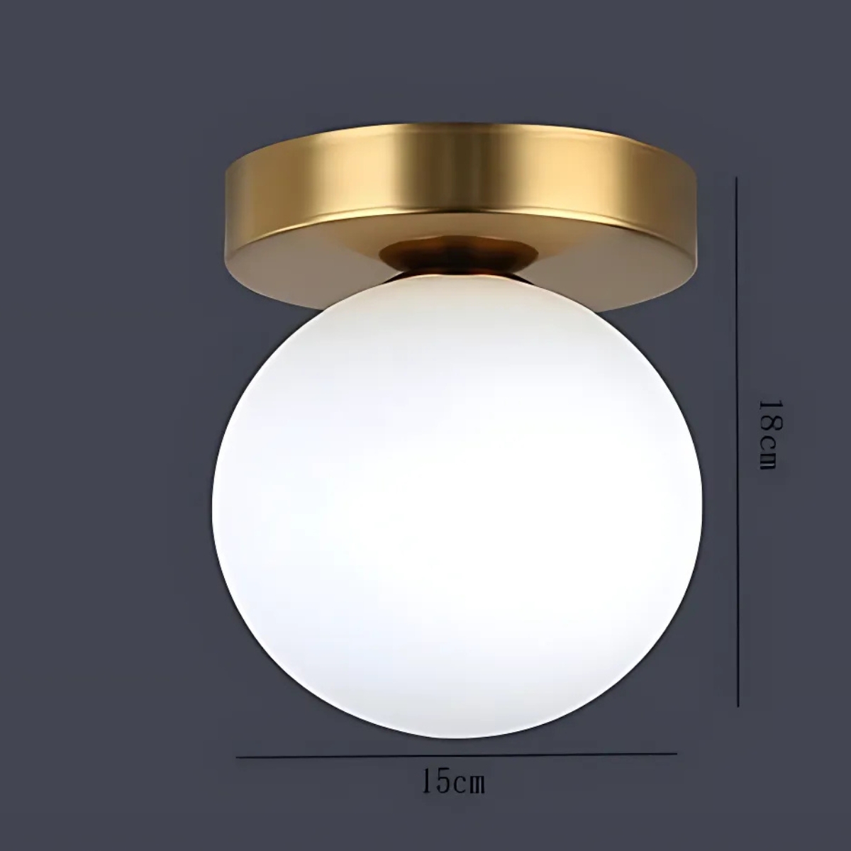 Lampe plafonnier boule lumineuse
