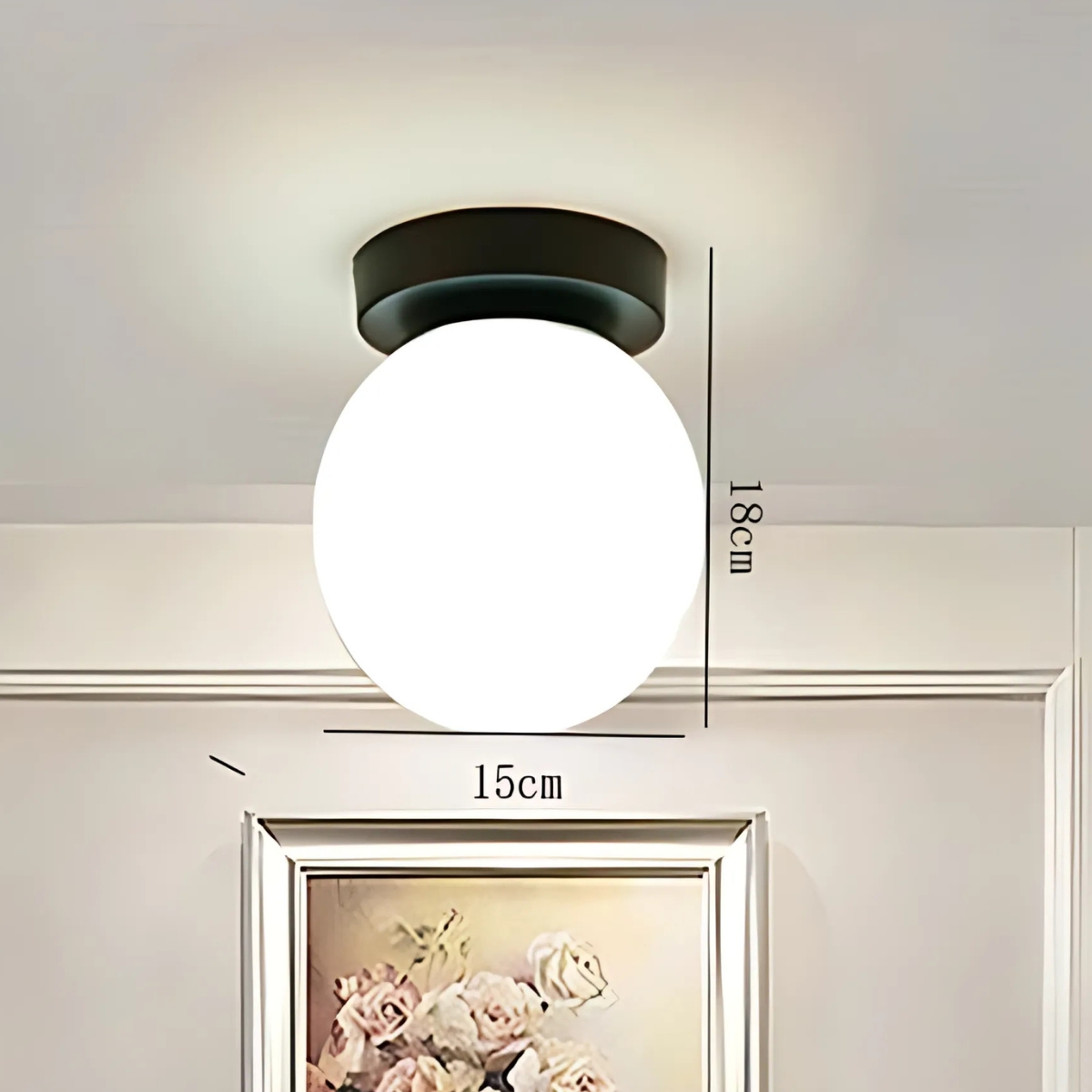 Lampe plafonnier boule lumineuse
