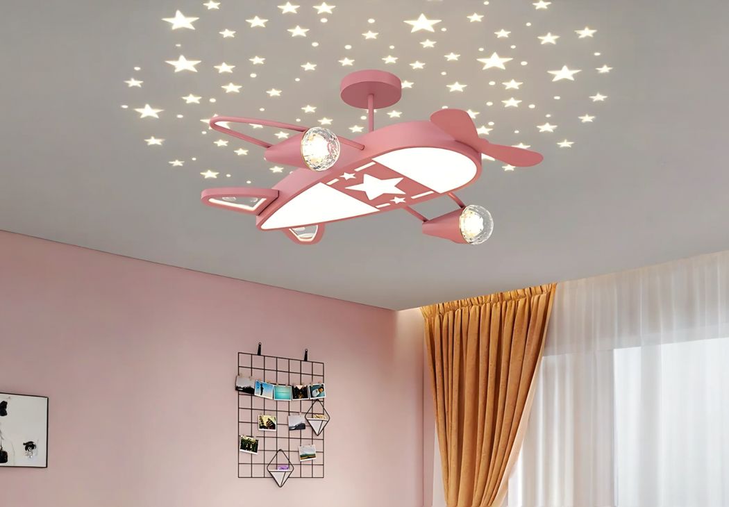 Plafonnier chambre enfant avion suspendu