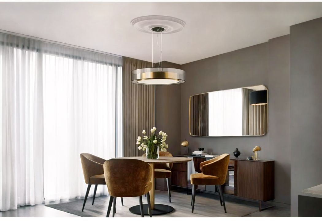 IMG-1050x730-Plafonnier-salle-à-manger-en-cuivre-moderne-minimaliste3