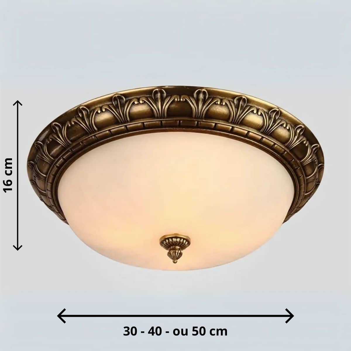 Plafonnier vintage rond en cuivre – Image 6