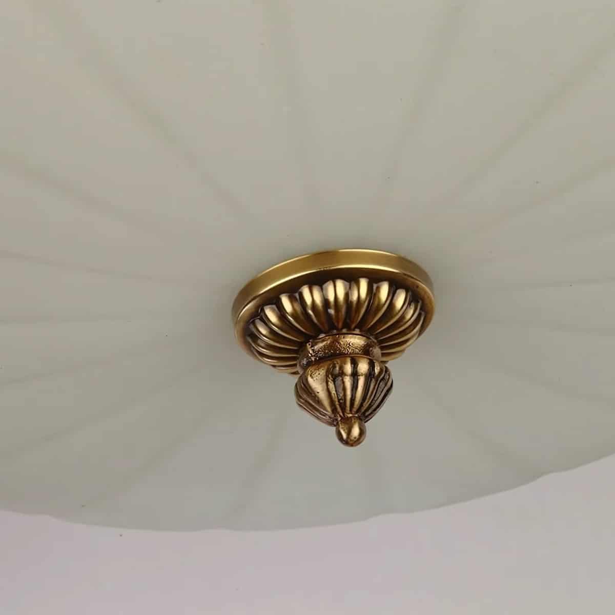 Plafonnier vintage rond en cuivre – Image 4