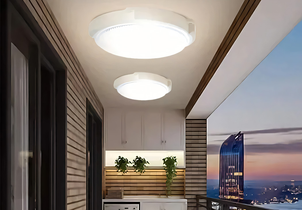 plafonnier sans branchement électrique avec panneau solaire