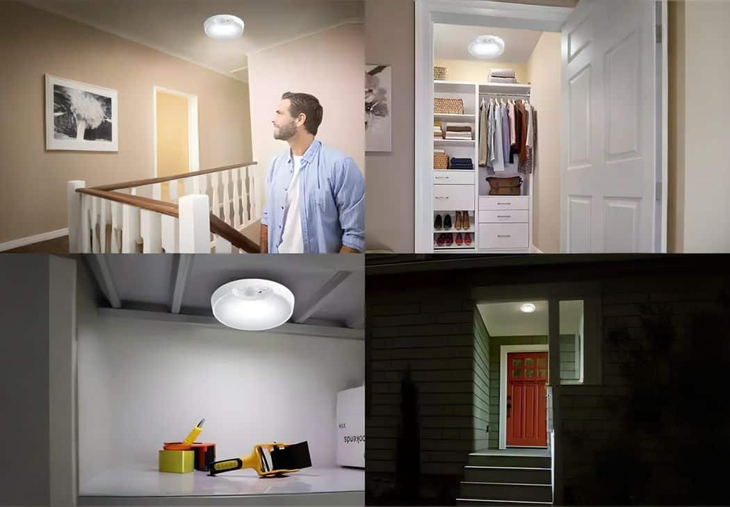 Plafonnier sans branchement électrique rechargeable