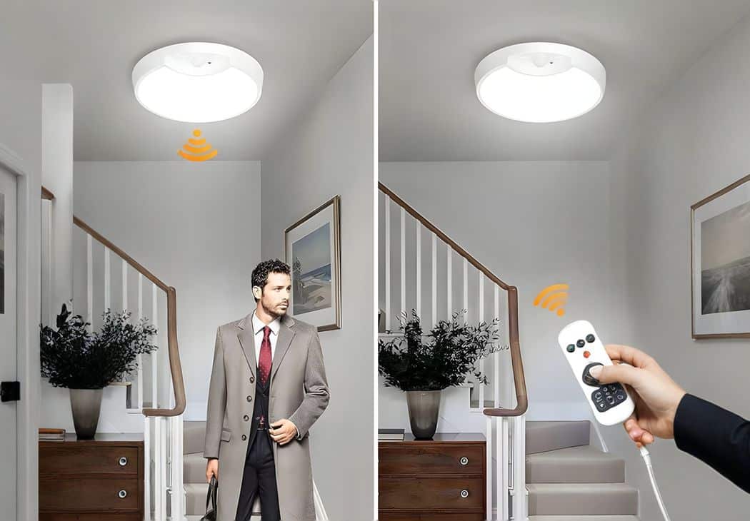 Plafonnier sans branchement électrique rechargeable