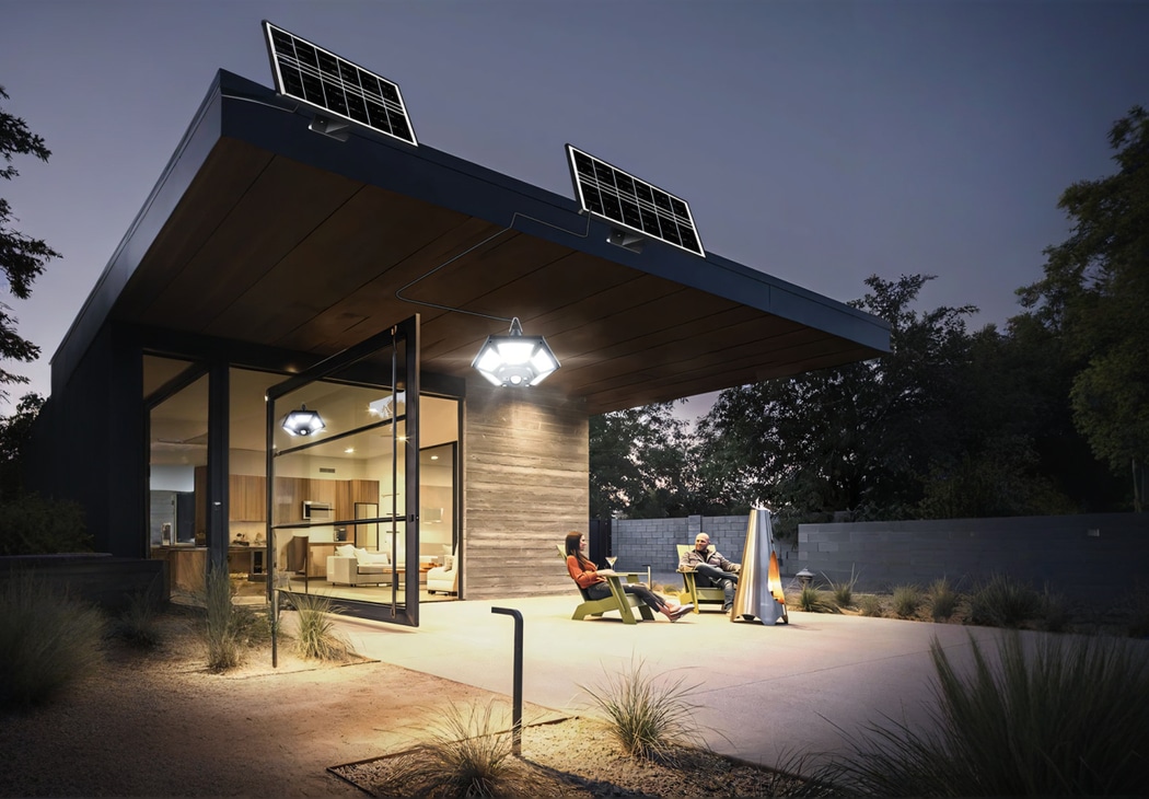 Plafonnier solaire sans branchement électrique au style raffiné