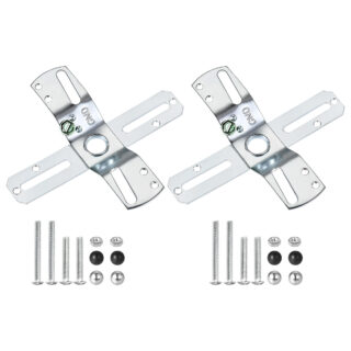 Kit fixation plafonnier croisé lot de 2 détouré sur un fond blanc uni