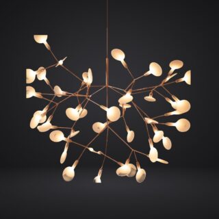 Lustre LED ramifié doré, modèle 2 (72 cm, 45 LED)